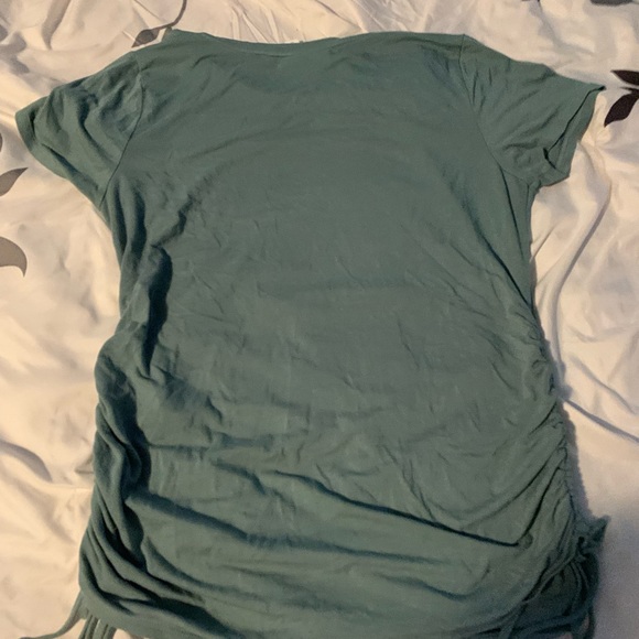 Thyme size large teal maternity top - Picture 2 of 2